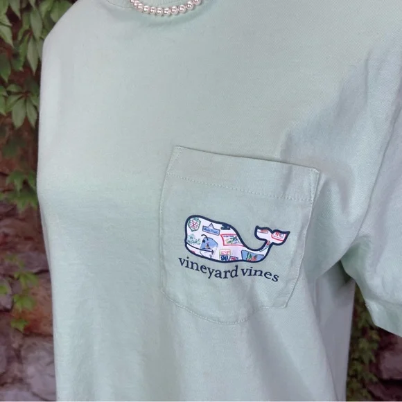VINEYARD VINES Mint Green Graphic Tee, S AS-IS - Picture 4 of 11